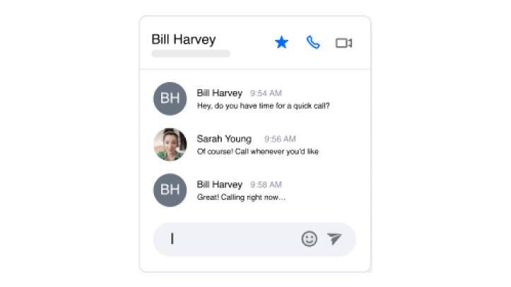 Mit den integrierten Nachrichten in GoTo Connect live mit Teammitgliedern chatten 